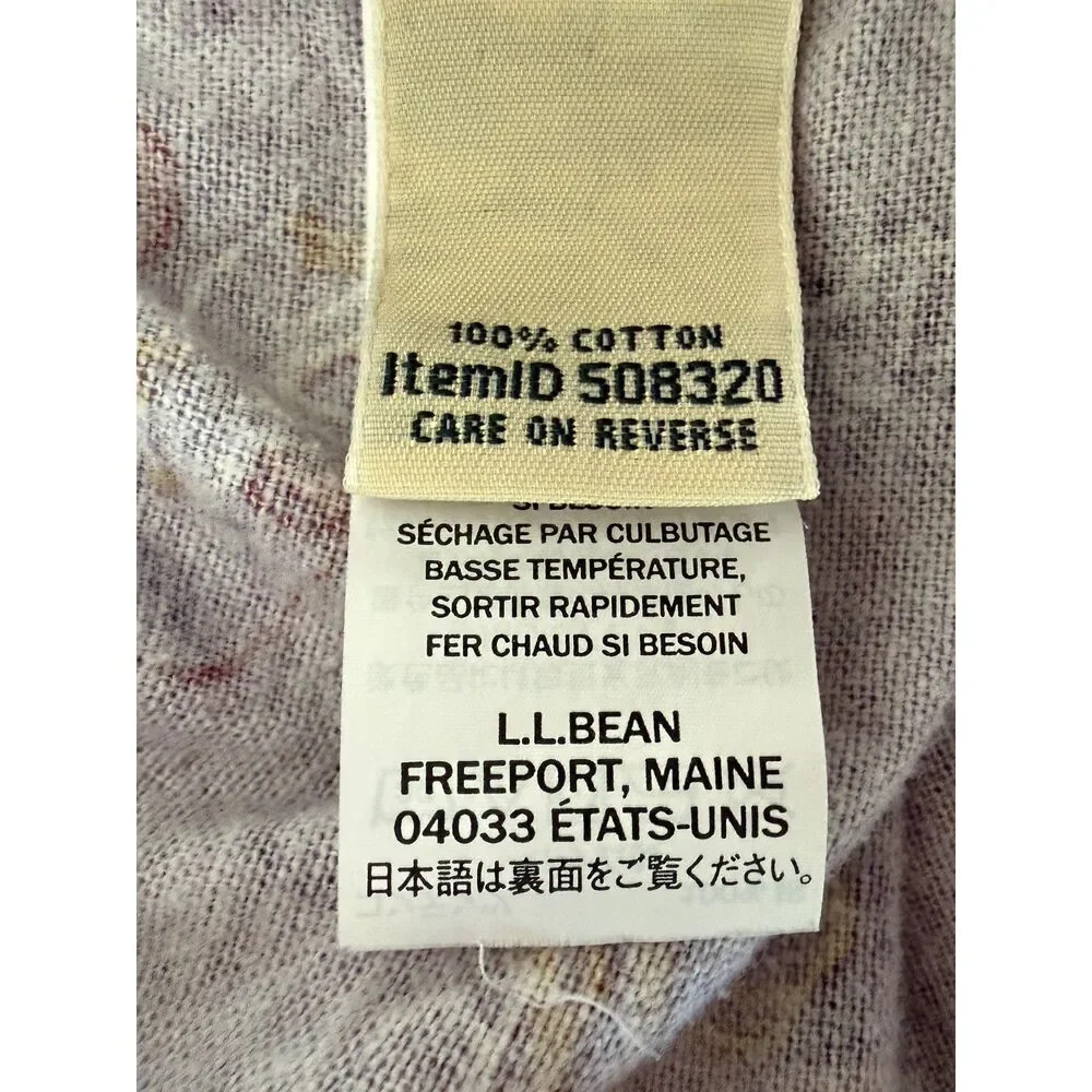 L.L.Bean Women’s Purple Lounge Pajama Pants Medium Petite Cat Slipper Print